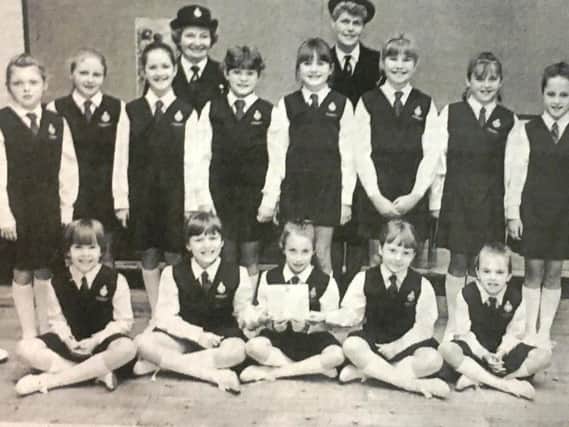Banbridge Road Presbyterian Girls Brigade Explorers who won their section of the Bann District Choral Speaking and Choir competition in 1992