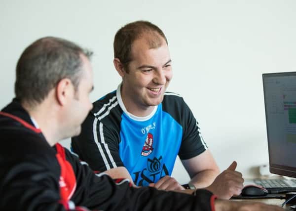 Marty McLaughlin with Ben McGuckin, Head of Performance Analyst at Derry County GAA.(Submitted Image).