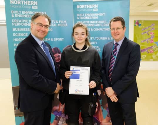 Northern Regional College student Abigail Reilly from Ballymoney who was the top plumbing apprentice at the Colleges annual intercampus competition.