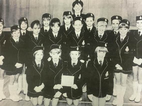 Members of Scarva Street Presbyterian GB who were awarded joint second in the Bann District Choral Speaking and Choir competition, junior section in 1992.