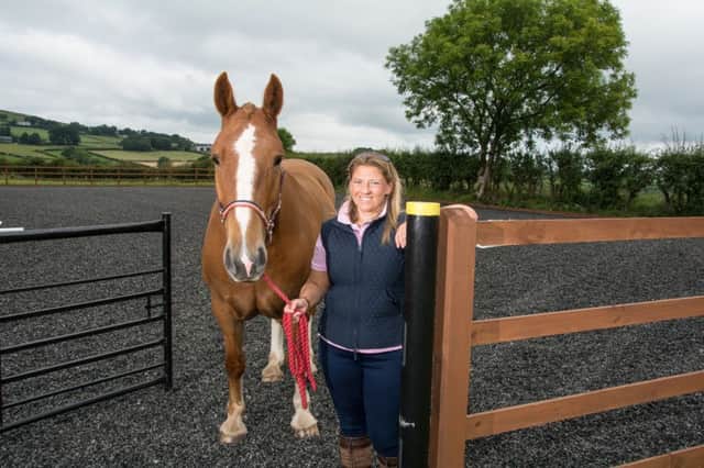 Jane Magee from Glenview Farm Equine Learning Centre; a new business using horses to work with young people with social, emotional and behavioural difficulties. Jane made an application to the Rural Development Programme and was granted match funding for the construction of an arena where sessions are held.