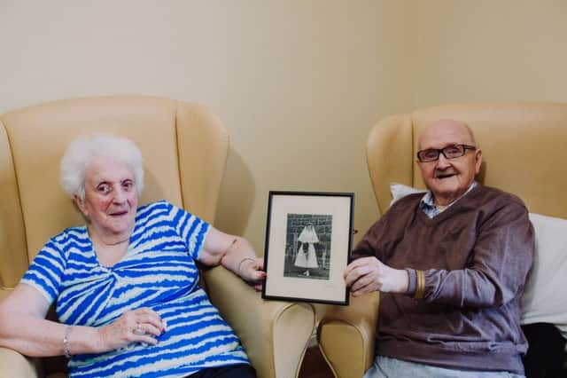 Dorothy (82) and Danny (82) McBride - married for 60 years - residents of Ratheane Care Home, Coleraine.