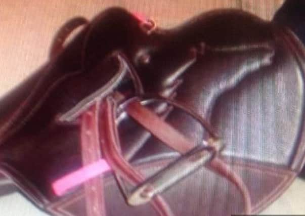 One of the stolen saddles.