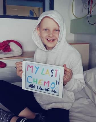 Brave Elsa McBurney has finished her last round of chemotheraphy.