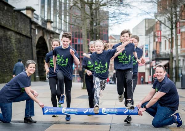 Young Runners Race Ready: Launching the 2018 SSE Airtricity Walled City Marathon - Vicky Boden, SSE Airtricity, Cara Laverty, Flionn Mclaughlin, Hannah Sheils, Isla Galbraith, Oisin Duffy, Aela Stewart, Scott Galbraith Course Director.