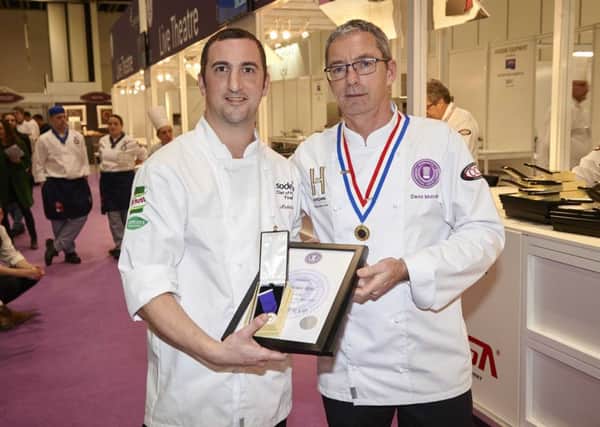 Nicky is pictured left with David Mulcahy, craft and development director, Sodexo UK and Ireland.