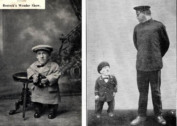 Postcard images showing Davy Jones, who was known as 'The Irish Tom Thumb'.