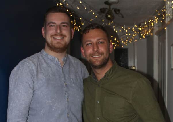 Greg McCormick (left) and Adam Montgomery are taking on the Machu Picchu Trek to raise funds for Helping Hand in memory of Adam's brother, Aaron.