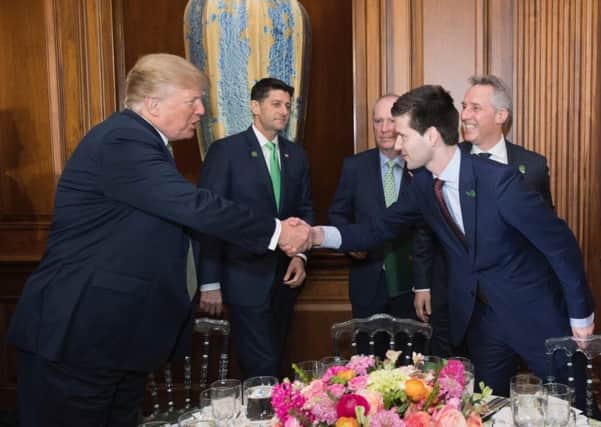 USA President Donald Trump meets Upper Bann MLA Jonathan Buckley