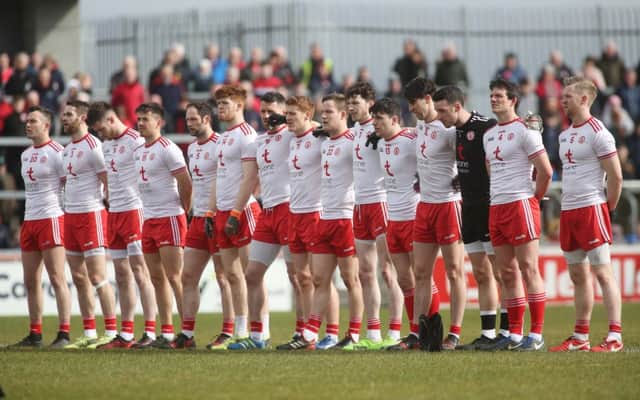 Allianz Football League Division 1, Healy Park, Omagh, Co. Tyrone 25/3/2018 
Tyrone vs Kerry
The Tyrone team 
Mandatory Credit Ã‚Â©INPHO/Lorcan Doherty