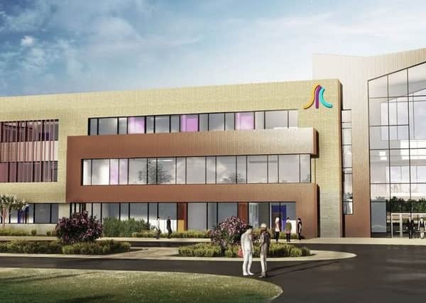 A computer-generated image of how the new SRC Banbridge Campus will look when complete.