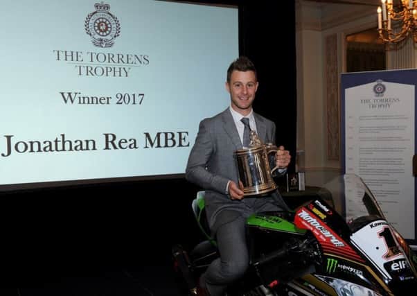 Jonathan Rea was presented with the Torrens Trophy in London.