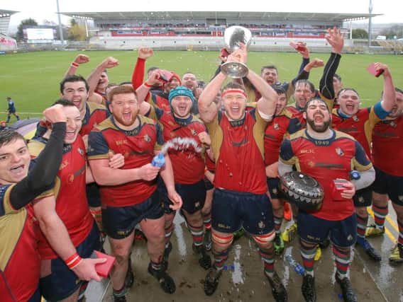 Ballyclare with the Towns' Cup