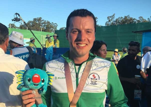 Local man Gareth McAuley, who won a bronze medal for Skeet shooting at the Commonwealth Games in Australia on Monday.