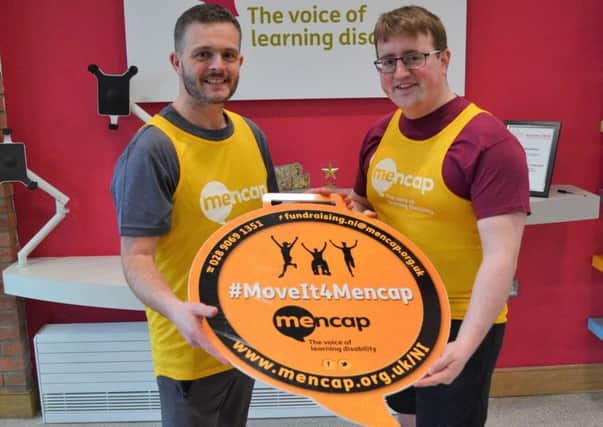 Lagan Valley MLA, Robbie Butler pictured along with local councillor Nicholas Trimble as they prepare to take part in the 2018 Deep RiverRock Belfast City Marathon.