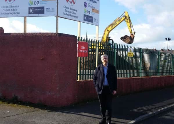 John O'Dowd welcomes work starting on the new Clann Eireann Youth Club