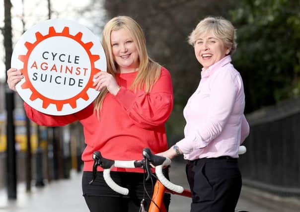 Cycle Against Suicide ambassador, Nikki Hayes and CEO of Cycle Against Suicide, Caroline Lafferty. Cycle Against Suicide 2018 takes place from April 28 to May 7.