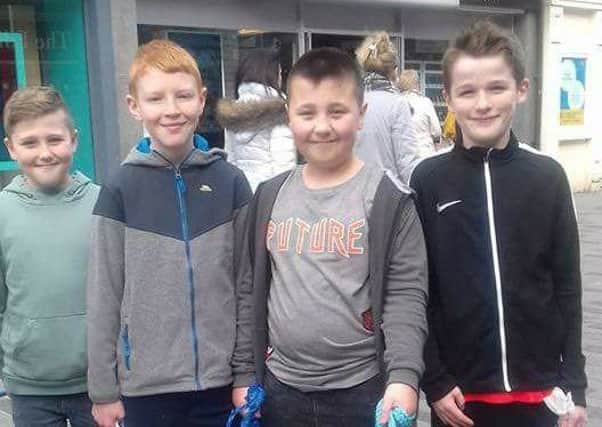 Joel Cunningham, Mattie Connolly, Conor McDonald and Fiachra Crossey have been praised by animal rescue charity Doggy 911 for their generosity.