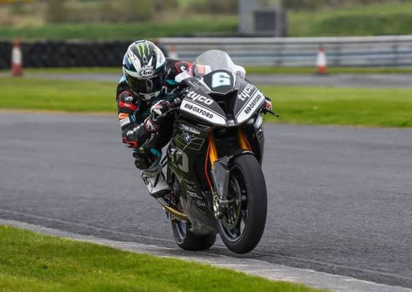 Michael Dunlop has tested the Tyco BMW at Kirkistown in Co Down. Pictures: Jimmy Graham.