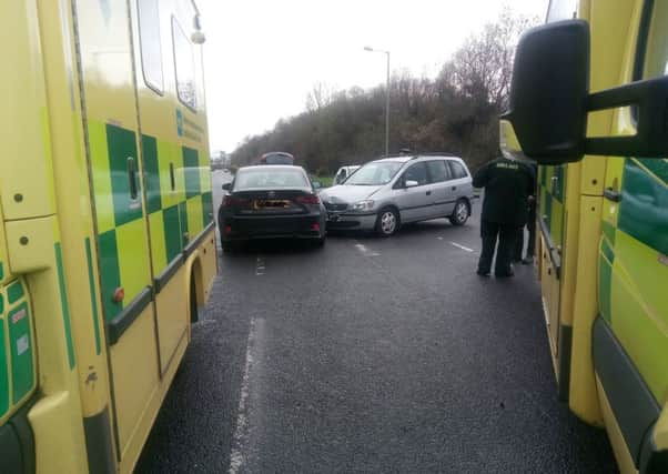 Scene of a crash in Portadown