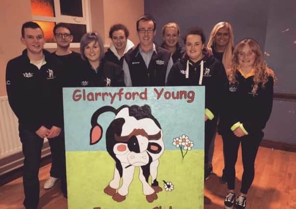 Glarryford YFC's new top officials pictured following their election at the Club's agm.