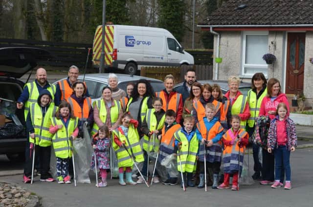 Volunteers who took part in the big clean up of Donaghacloney.