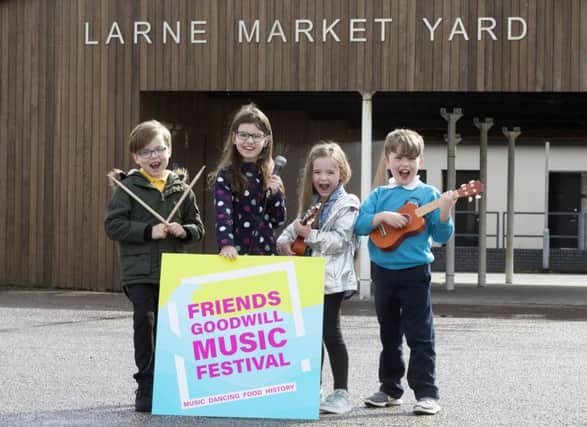 Students from The Music Yard Jai, Scarlett, Callee and Slaine helping to launch the revamped programme.