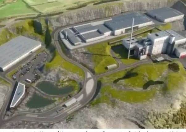 A computer generated image of how the incinerator site would look