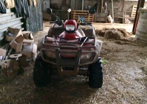 The Honda 500 quad stolen from a farm on Tobermore Road, Draperstown.