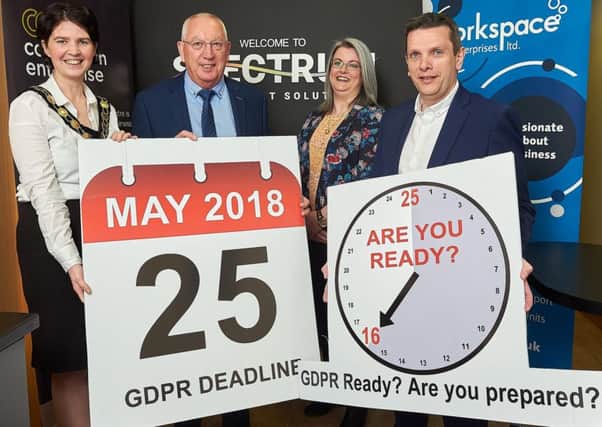 The GDPR Ready information session will take place at the Burnavon, Cookstown on Wednesday, May 16.