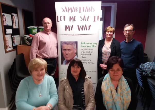 Volunteers with Ballymena Samaritans always available to listen and offer support.