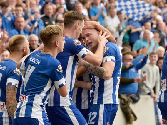 Coleraine celebrate during a 3-1 win over Cliftonville in the Tennent's Irish Cup final.