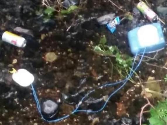 The defibrillator was found dumped in a nearby river.