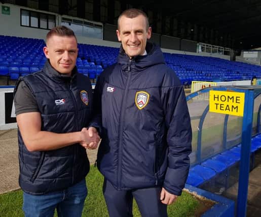 Coleraine manager Oran Kearney welcomes Paul Owens to his coaching set-up.