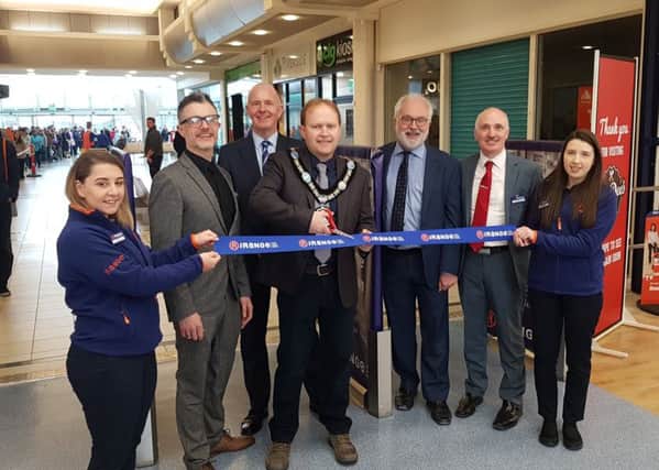 Staff are joined by Lord Mayor, Alderman Gareth Wilson for The Range opening in Portadown
