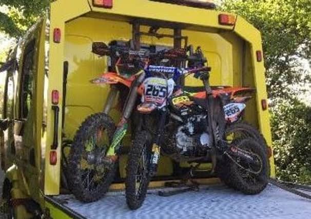 Police seized scramblers at Carnmoney Hill on May 12.