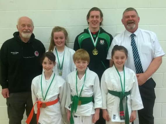 Coleraine medallists and coaches at Sundays Omagh Judo Championships.