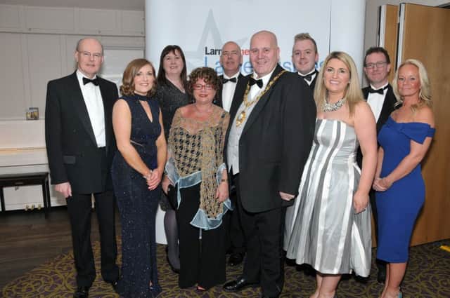Representatives of Mid and East Antrim Borough Council, principal sponsor of the 2018 Larne Business Awards . INLT 19-22OTHER9-AM