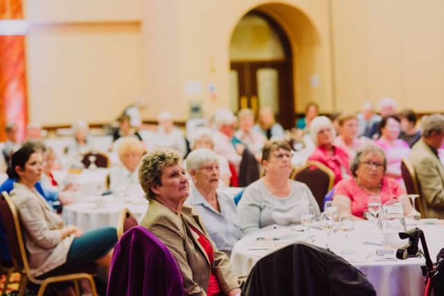 Members of the audience at the Tullyglass Hotel, Ballymena.