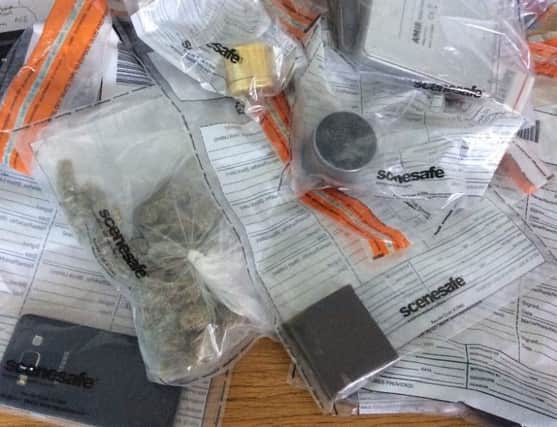 Items seized by police in Carrick.