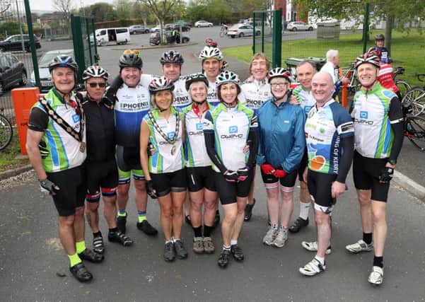 Mayor Tim Morrow and Mayoress Hilary Morrow with some of the other participants at the recent Phoenix Cycling Club Annual Sportive.