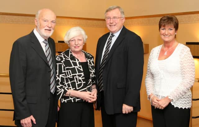 Downshire School principals Maurice Jackson, Mary Sinnamon, Bill Bailie and Jackie Stewart pictured in 2007. Ct42-048t