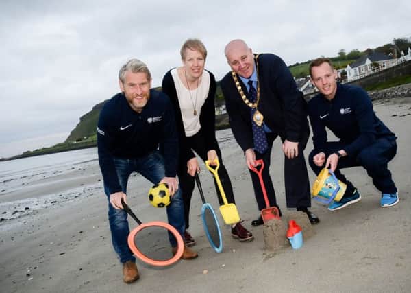 Mayor of Mid and East Antrim with Council officers ahead of the Beach Bonanza