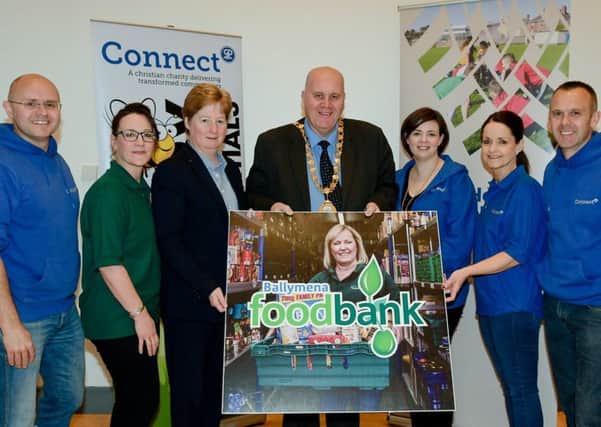 Mayor of Mid and East Antrim Cllr Paul Reid attended the event alongside representative from Ballymena Foodbank, councillors and community planning staff.