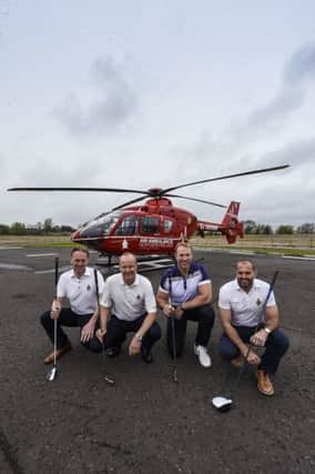 Dr Darren Monaghan, Clinical Lead, AANI, Ashely Moore, Gary Irwin, Stephen Ferris, Andy Moore and David McCartney, HEMS Paramedic.