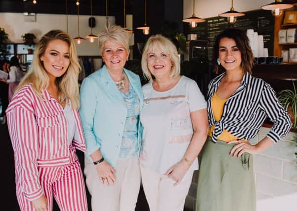 Cool FM presenter, Melissa Riddell attended the Ballymena Means Fashion Bloggers Breakfast and is pictured with Marie Reynolds from The Front Page Bar, Eleanor Martin and fashion blogger and stylist, Denise Curran.