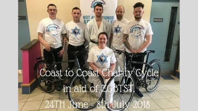 The team taking on the Coast to Coast charity cycle.