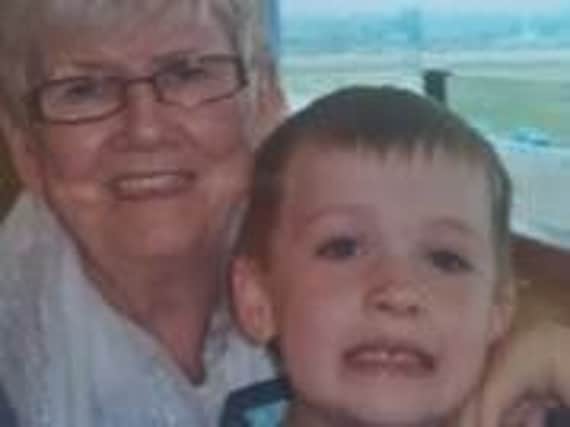 Matthew with his grandmother Margaret O'Kane.