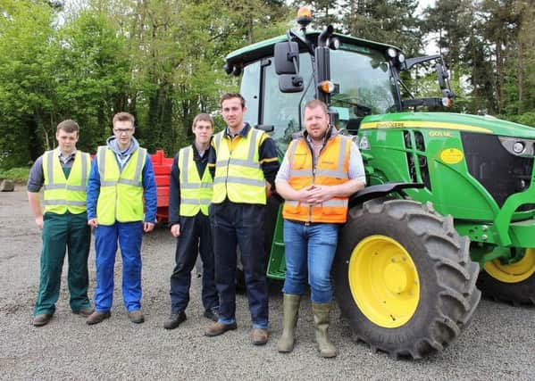 CAFRE tractor driving instructor Marty McAleer pictured during a recent tractor driving course with CAFRE Land Based Engineering students.