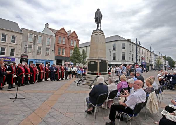 Councillors joined relatives and members of the public at the service in Coleraine town centre